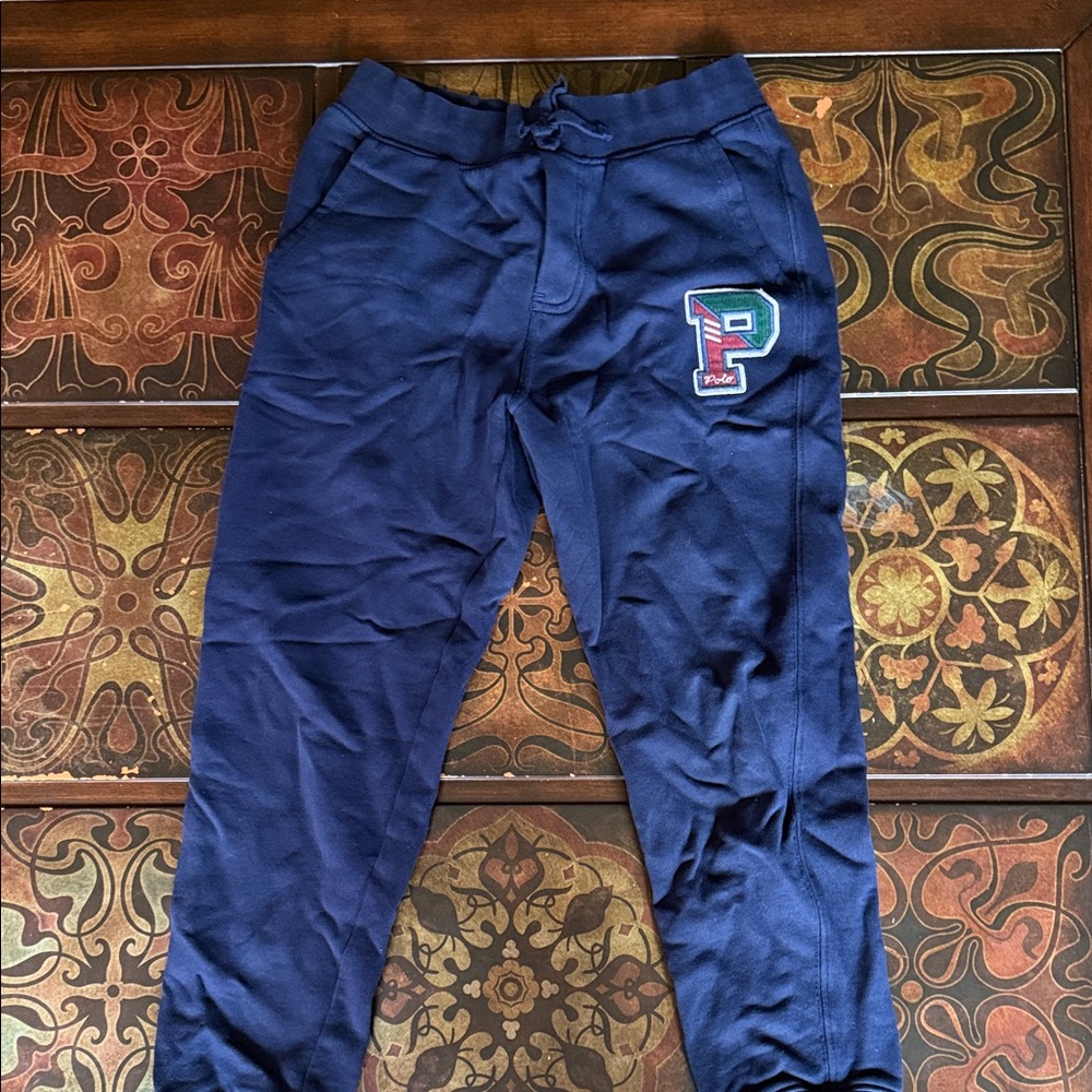 Polo by Ralph Lauren Boys Navy Sweatpants with P Patch